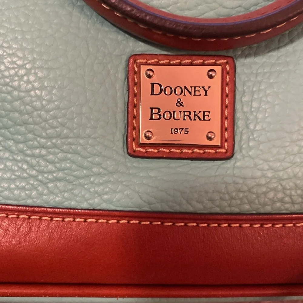 💚DOONEY & BOURKE💚Sea Foam GreenZip Satchel with Crossbody Strap/EUC - Picture 3 of 16